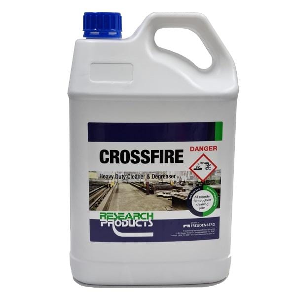 Research Products | Crossfire 5Lt Heavy Duty Cleaner and Degreaser | Crystalwhite Cleaning Supplies Melbourne