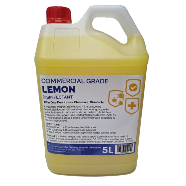 Crystalwhite | Lemint Lemon Commercial Grade 5Lt Disinfectant  | Crystalwhite Cleaning Supplies Melbourne