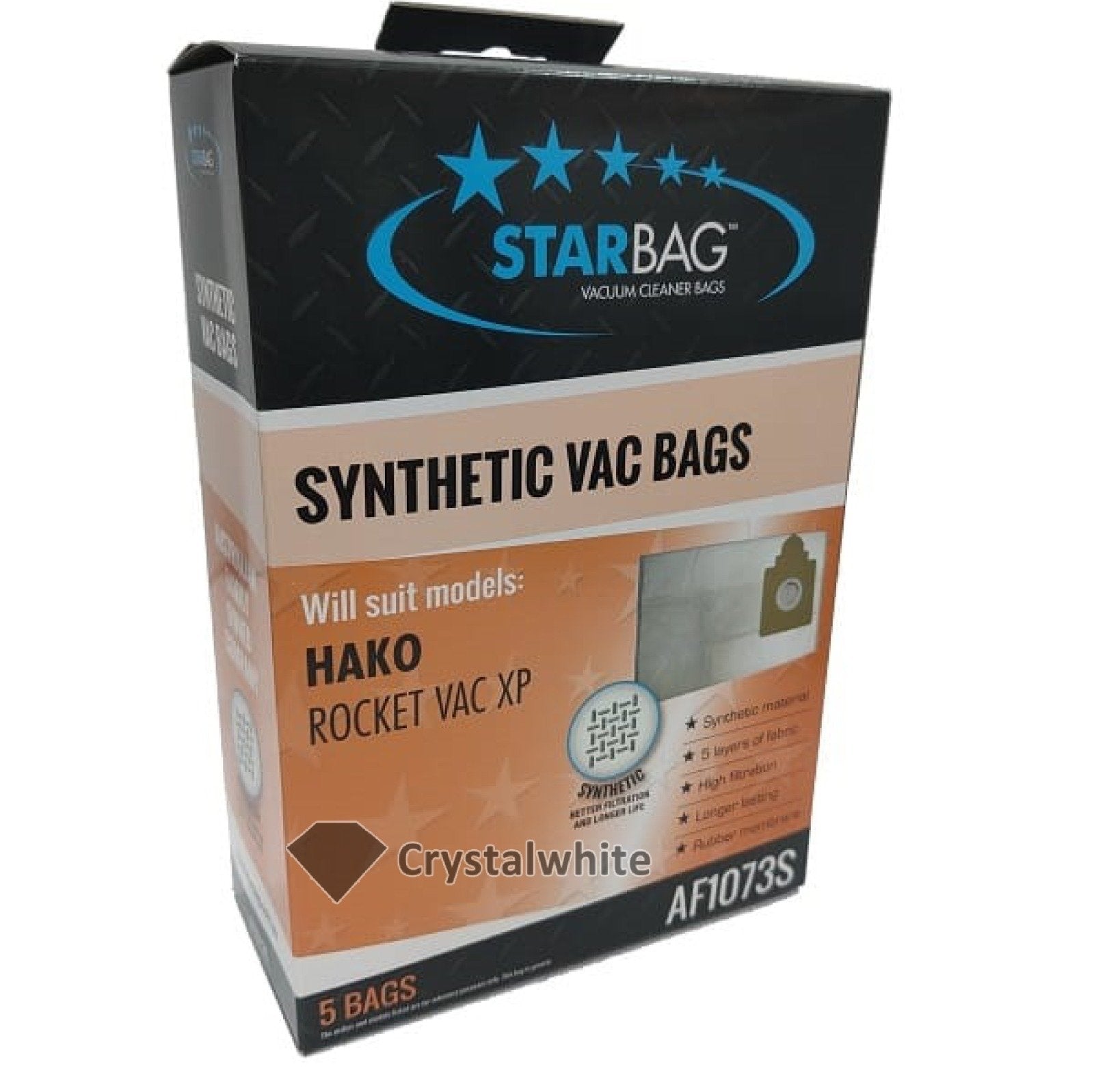 Starbag | AF1073S Synthetic Vacuum Cleaner Bag for Hako | Crystalwhite Cleaning Supplies Melbourne