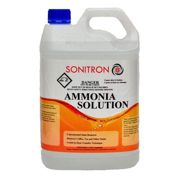 Sonitron | Clear Ammonia Solution Concentrate 5Lt | Crystalwhite Cleaning Supplies Melbourne
