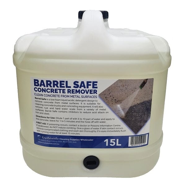Barrel Safe 15Lt Concrete Remover | Crystalwhite Cleaning Supplies Melbourne