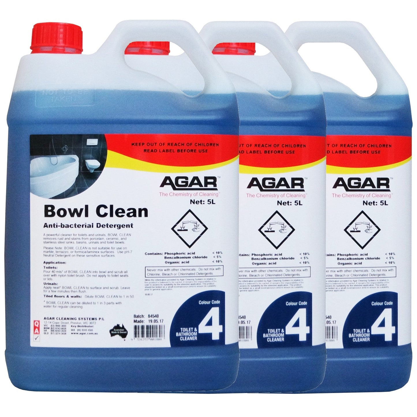 Agar | Bowl Clean 5Lt | Crystalwhite Cleaning Supplies Melbourne