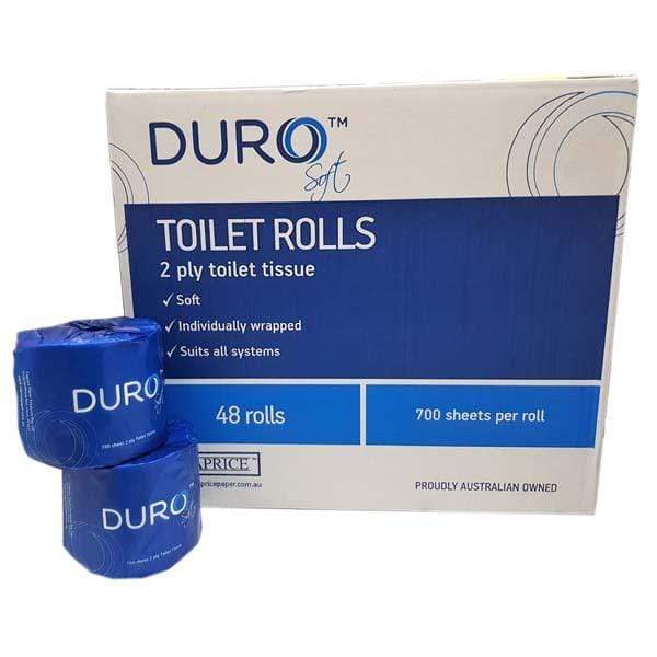 Caprice | Duro Soft 2ply 48 Rolls X 700 Sheets | Crystalwhite Cleaning Supplies Melbourne