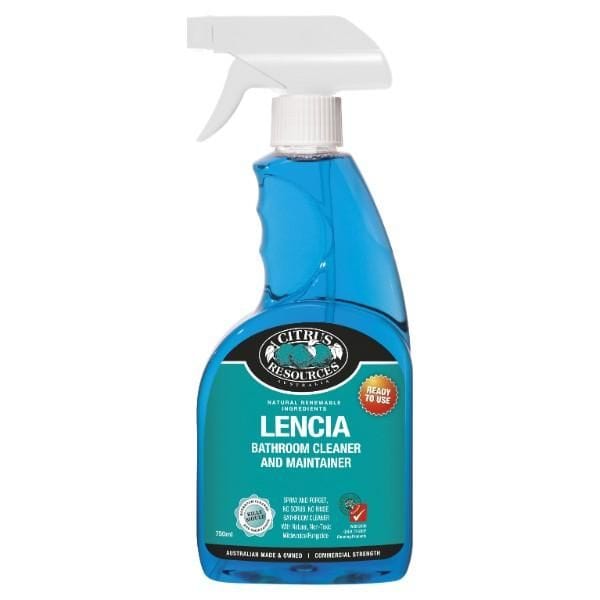 Citrus Resources | Lencia 750ml Bathroom Cleaner Spray and Forget | Crystalwhite Cleaning Supplies Melbourne