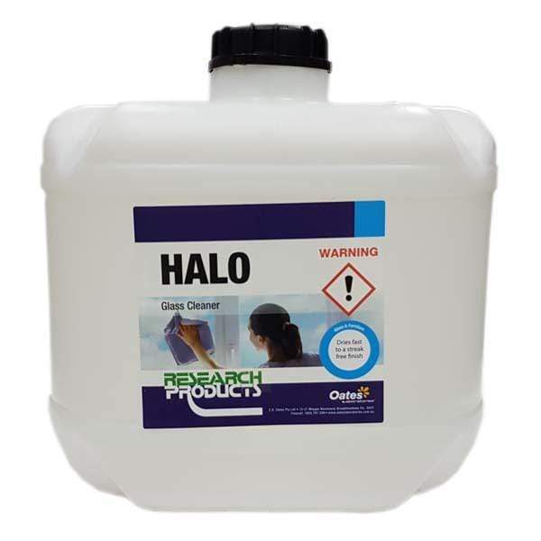 Research Products | Halo Fast Dry Glass Cleaner 15Lt | Crystalwhite Cleaning Supplies Melbourne