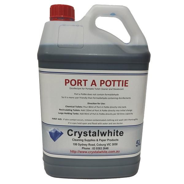 Crystalwhite Cleaning Supplies | Port A Pottie 5Lt Portable Toilet Cleaner | Crystalwhite Cleaning Supplies Melbourne