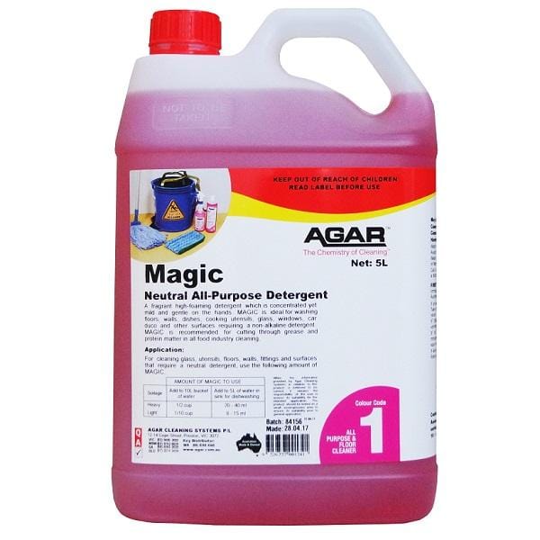 Agar | Magic Neutral Detergent 5Lt | Crystalwhite Cleaning Supplies Melbourne