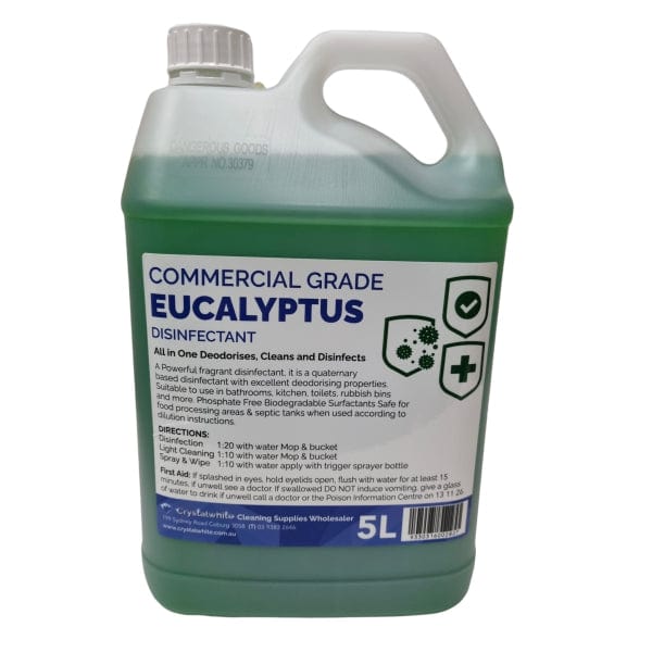 Commercial Grade Disinfectant Eucalptus 5Lt | Crystalwhite Cleaning Supplies Melbourne