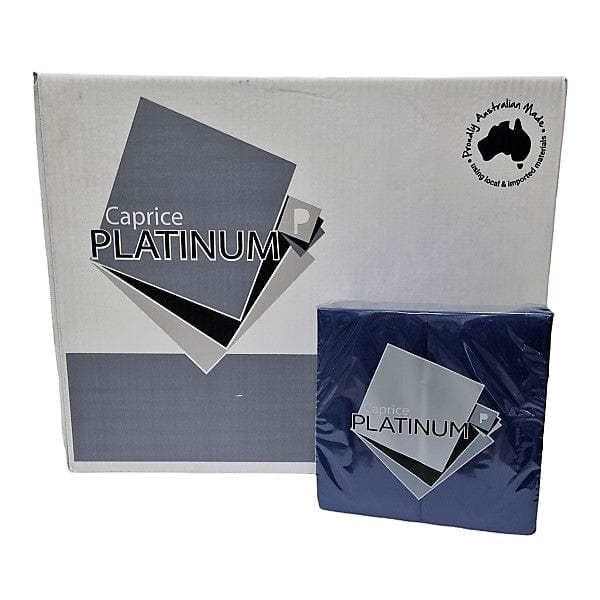Caprice | Platinum 500 Dinner Napkins Dark Blue  GT Fold 40mm X 40mm | Crystalwhite Cleaning Supplies Melbourne