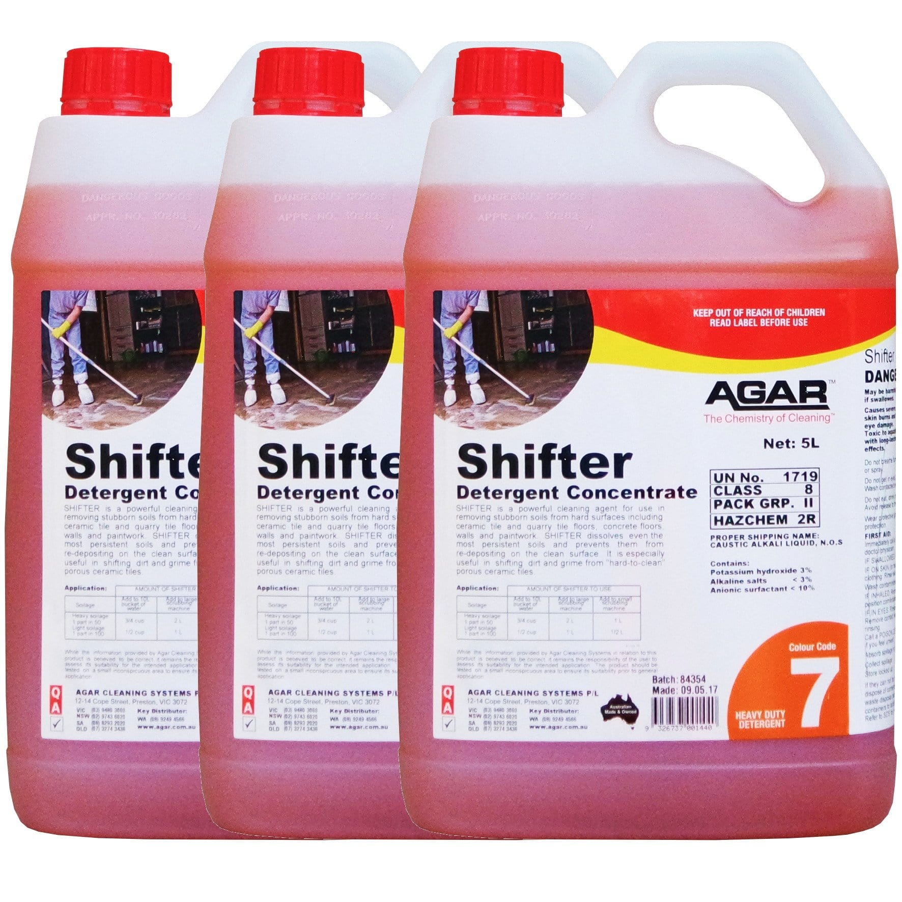 Agar | Shifter 3 X 5Lt | Crystalwhite Cleaning Supplies Melbourne
