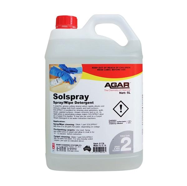 Agar | Solspray Spray and Wipe Detergent | Crystalwhite Cleaning Supplies Melbourne