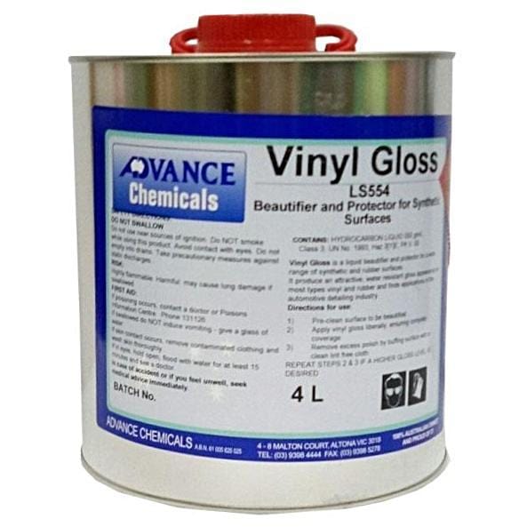 Advance Chemicals | Vinyl Gloss Tyre Shine 5Lt | Crystalwhite Cleaning Supplies Melbourne
