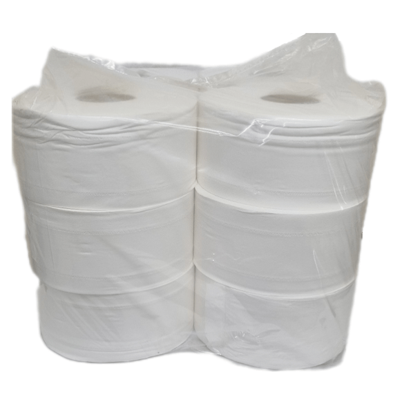 Crystalwhite Cleaning Supplies | Soft Mini Jumbo Toilet Rolls 12 pack for Tork Dispenser T2 | Crystalwhite Cleaning Supplies Melbourne